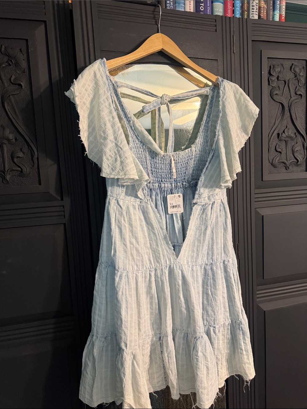 NEW Free People Jumper Tiered Dress with Ruffle Sleeves